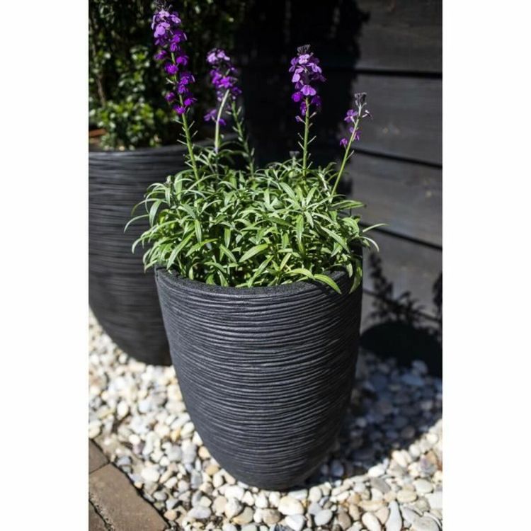 Capi Europe Vase Elegant Low Rib NL black Ø46 x H58 cm 75L