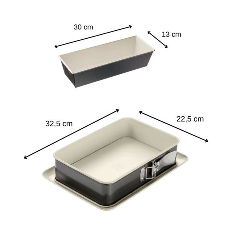 Dr. Oetker Back-Trend cake pan 30 cm and rectangular springform 28 x 18 cm set of 2 pieces