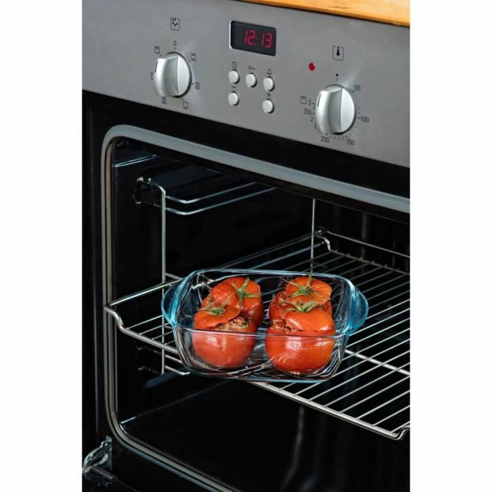 Pyrex Cook & Heat 3x1L vierkante glazen bewaarbakken