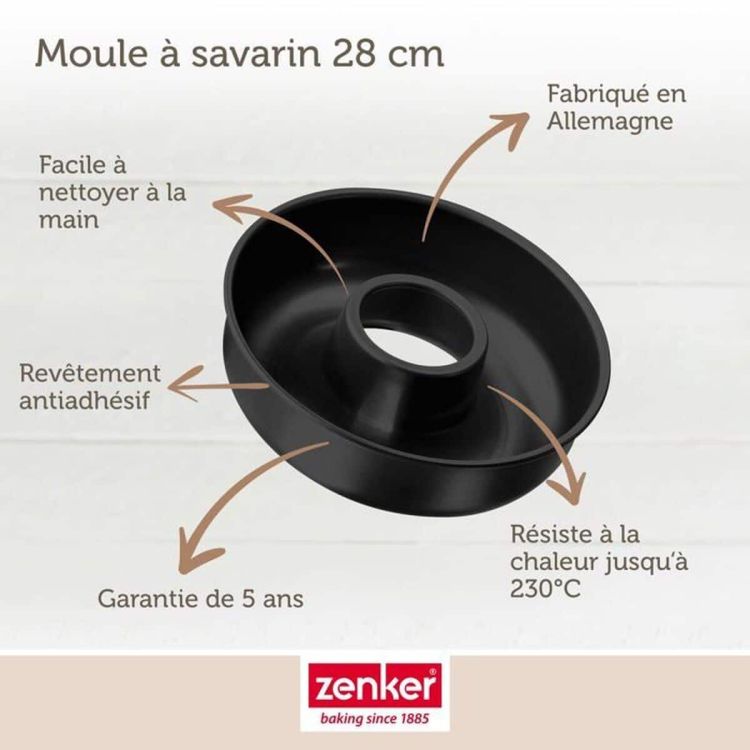 Zenker baking mold set cake pan and savarin mold black