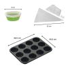 Zenker muffin baking set 3-piece with 12-mold and piping bag
