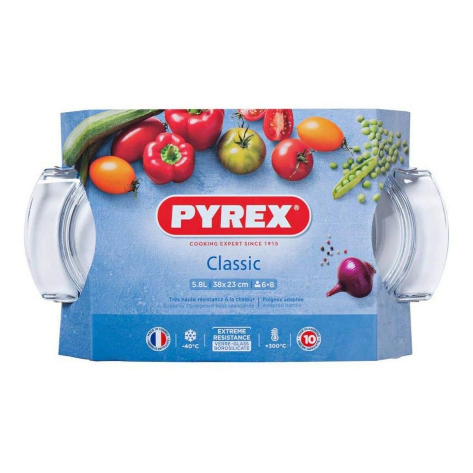 Ovenschaal Pyrex 1040712 Wit Transparant Gehard glas 6 L 4,5 g 4,5 L