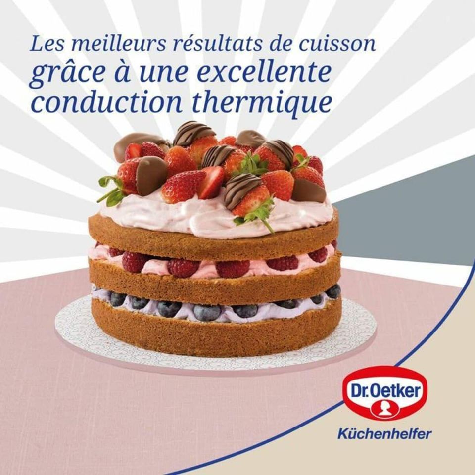 Dr. Oetker Rétro cake/jumping pans 18 and 20 cm with layer cake pans set of 2