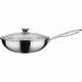 GSW Asia wokpan 32 cm RVS met glazen deksel inductie