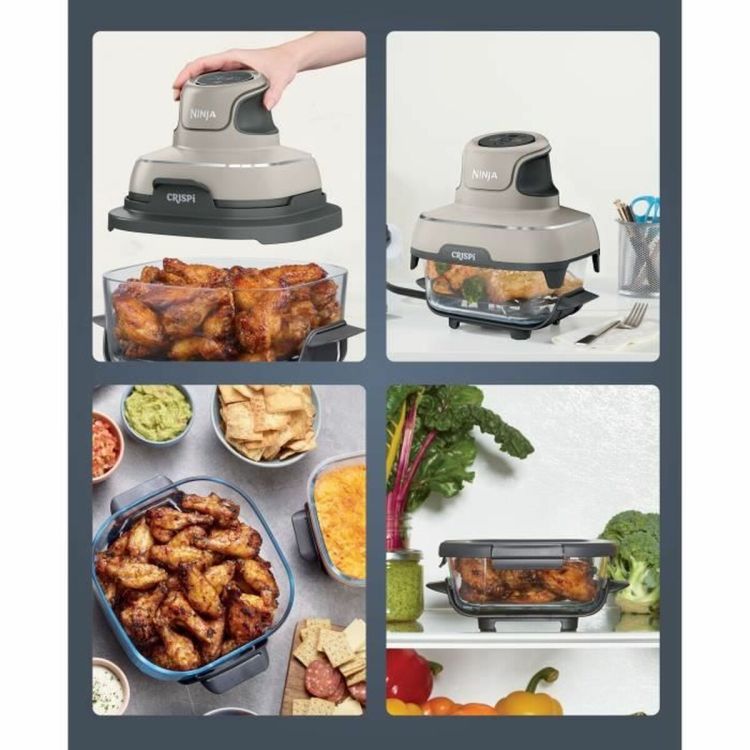 Ninja CRISPi FN101EUST airfryer glazen schalen 3,8L+1,4L