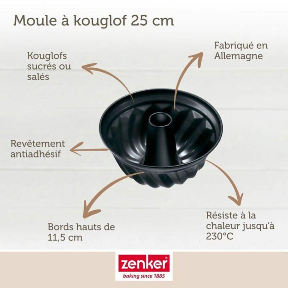 Zenker baking mold set kouglof and savarin 25/28 cm