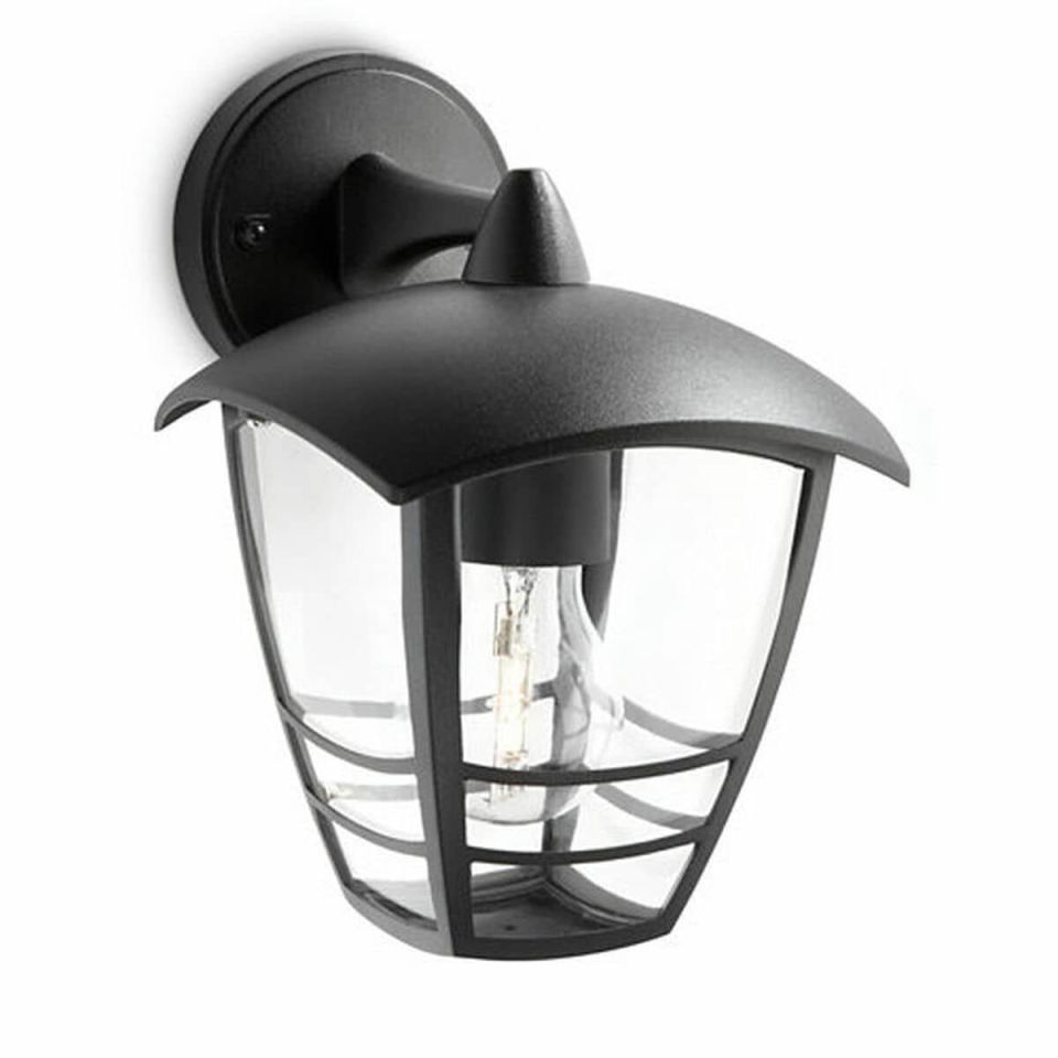 Philips Buitenlamp Zwart E27 IP44 Verstelbaar