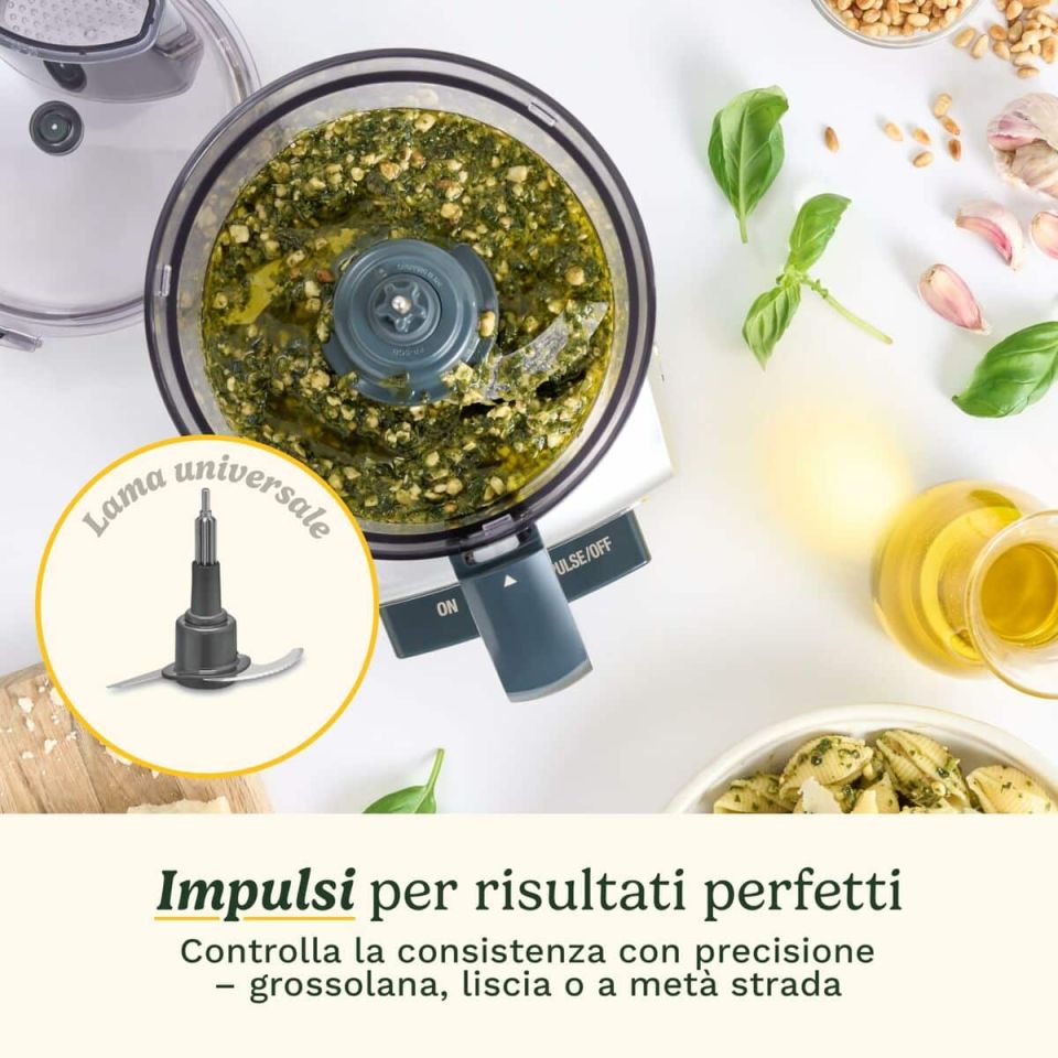 Cuisinart FlexPrep FP5E Compact Food Processor, 1.1 L, Silver, 300 W