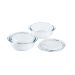Pyrex ronde ovenschalen 1L met deksel set van 2