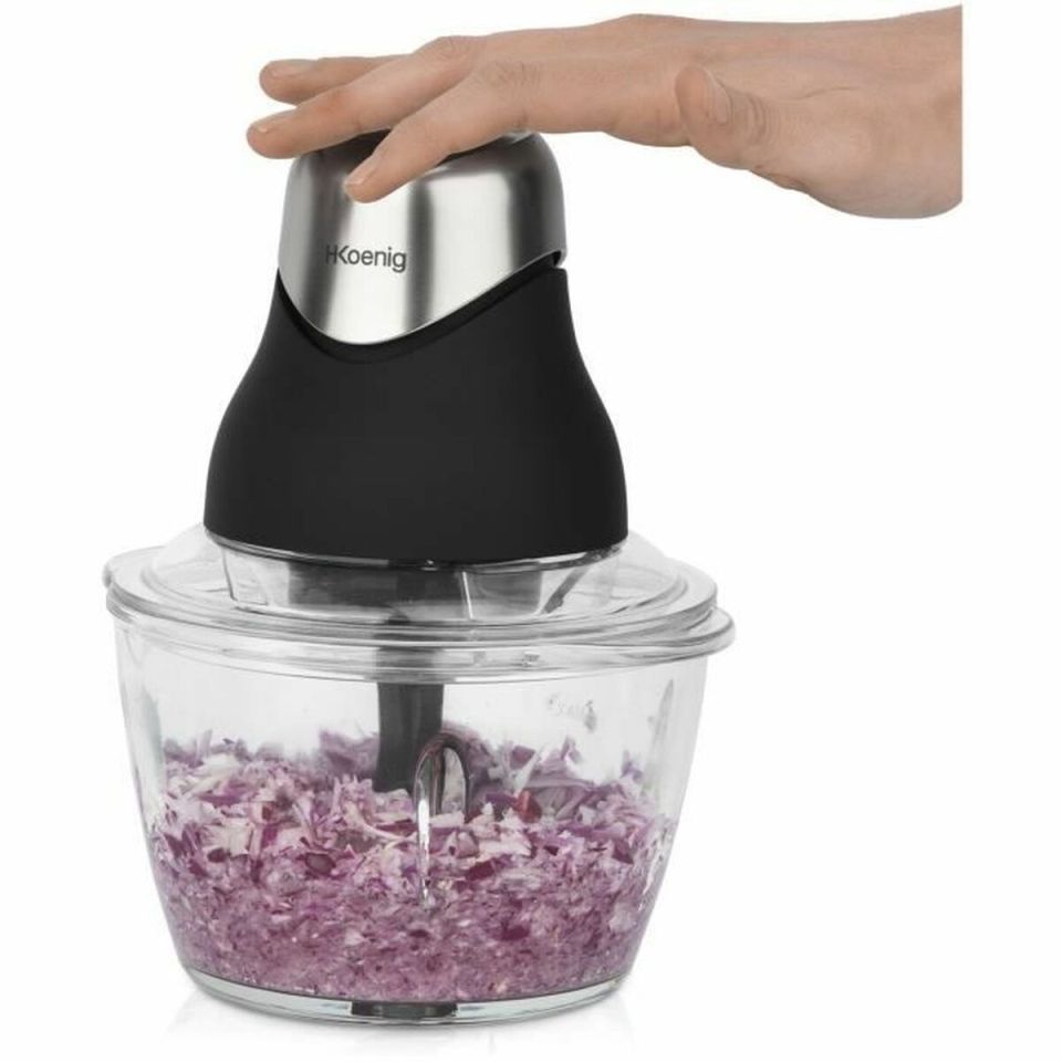 H.Koenig LEO8 mini chopper 1L glass 320W chrome