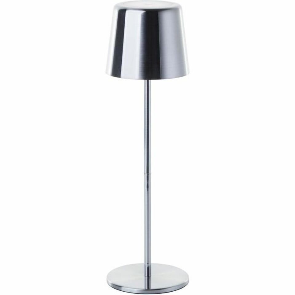 Brilliant Xaana G40939/68 rechargeable LED table lamp nickel/aluminum IP44 37 cm