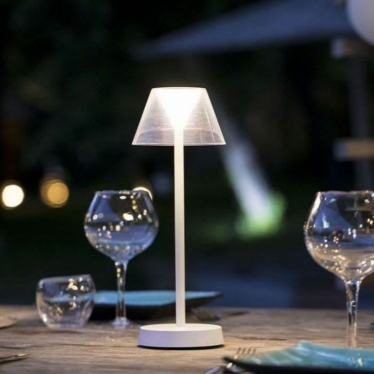 Lumisky Beverly White draadloze LED tafellamp IP44