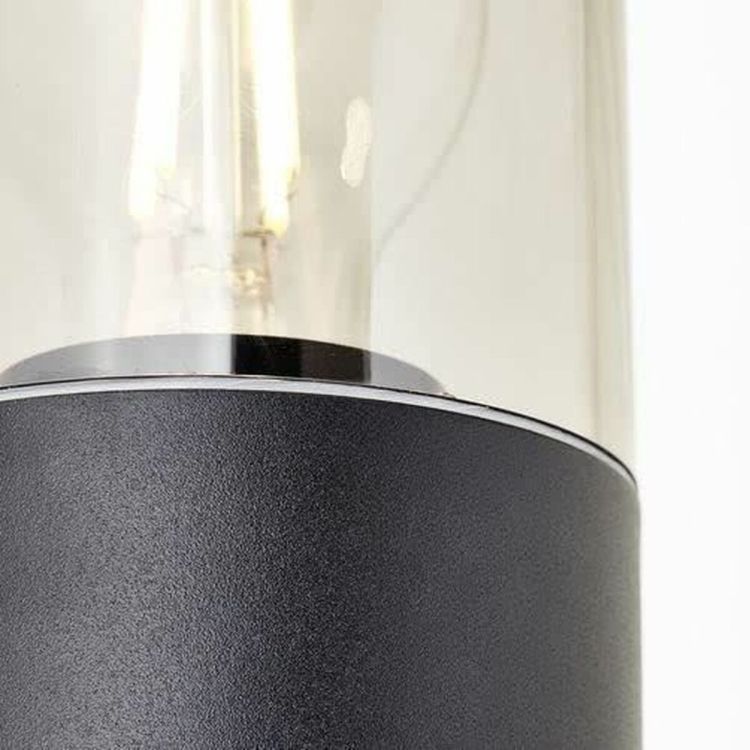 Brilliant Sergioro 96474/63 outdoor wall light black with motion sensor IP44 2xE27