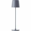 Brilliant Kaami G90939/22 rechargeable LED table lamp gray IP44 37 cm