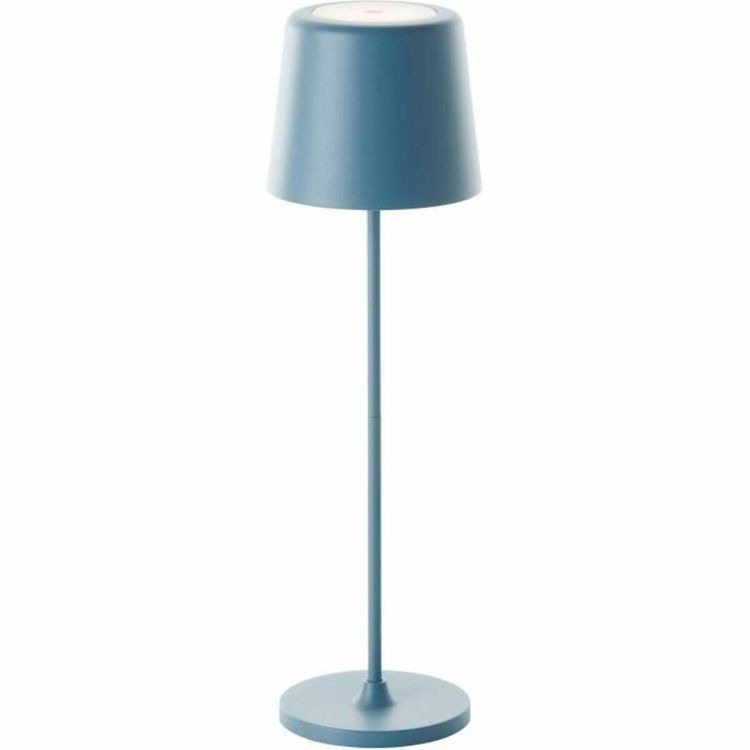 Brilliant Kaami G90939/04 rechargeable LED table lamp light blue IP44 37 cm