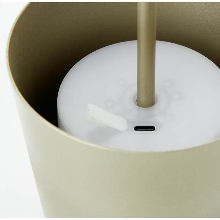 Brilliant Kaami G90939/16 rechargeable LED table lamp gold matte IP44 37 cm