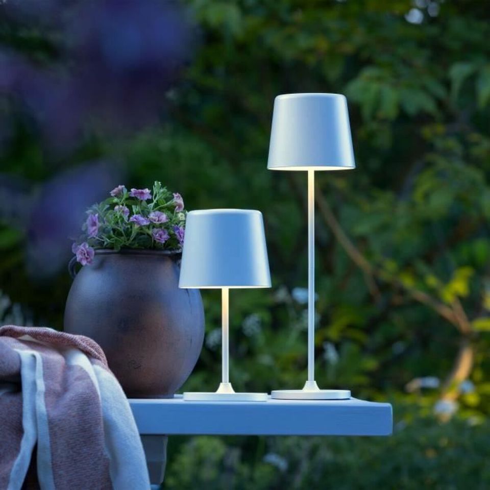 Brilliant Kaami G90939/75 oplaadbare LED tafellamp wit mat IP44 37 cm