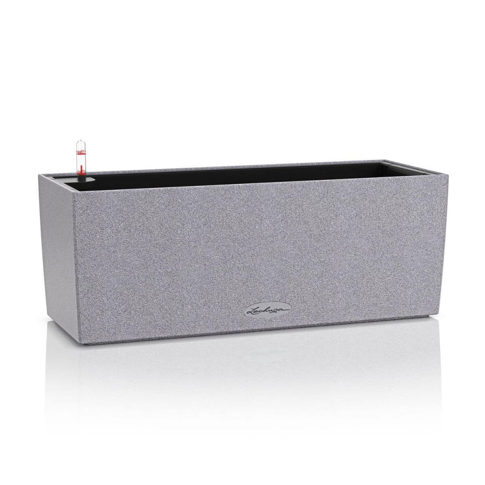 LECHUZA BALCONERA Stone 50 self-watering balcony planter gray