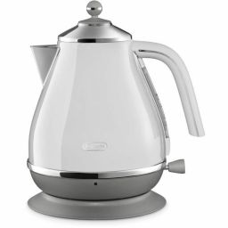 DeLonghi White Stainless Steel Kettle 1