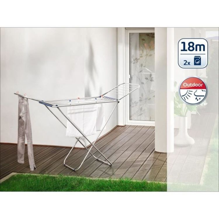 Leifheit Siena 180 Easy Aluminium droogrek 18 meter
