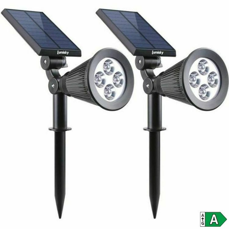 Lumisky Spiky W34 set van 2 solar LED tuinspots IP44