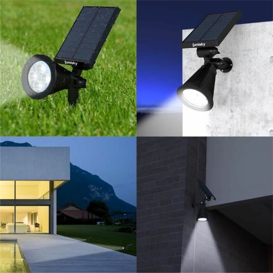 Lumisky Spiky W34 set van 2 solar LED tuinspots IP44