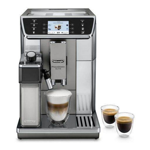 De’Longhi PrimaDonna Elite ECAM650.55.MS volautomaat zilver/zwart Superautomatisch koffiezetapparaat DeLonghi ECAM65055MS 1450 W Grijs 1450 W 2 L | Huisbest.nl
