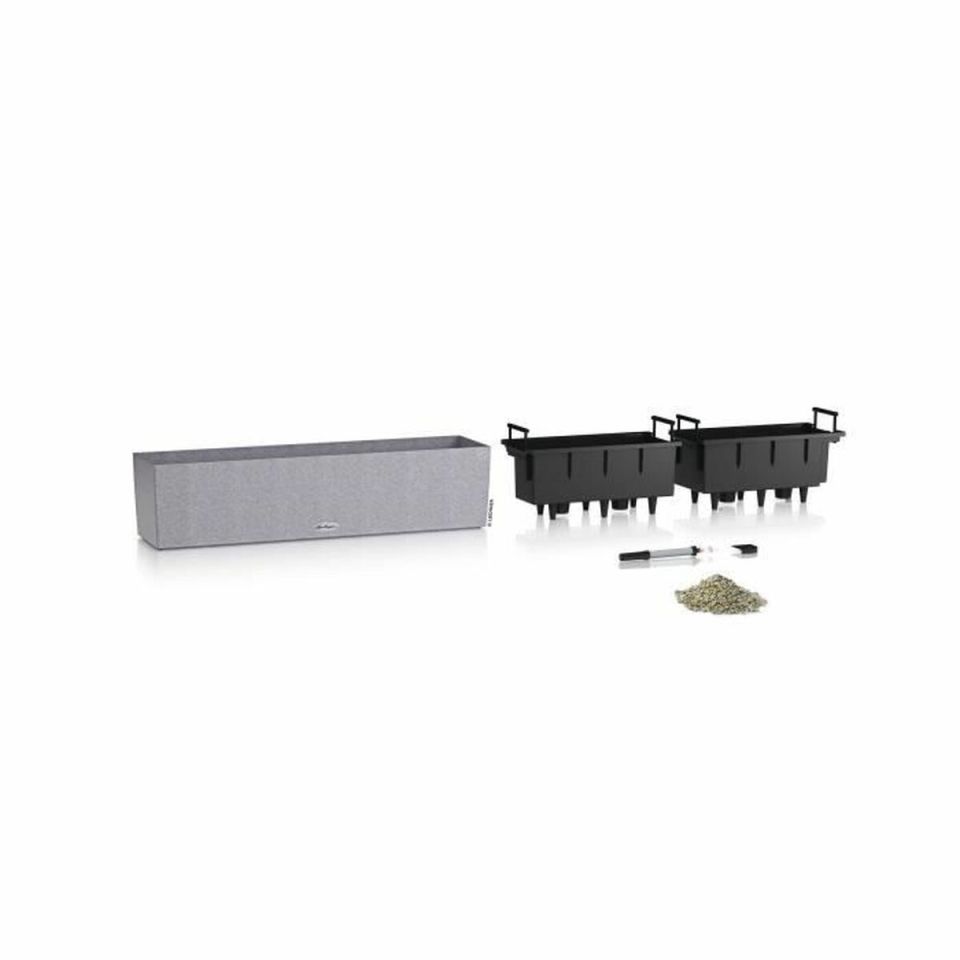 LECHUZA BALCONERA Stone 80 plantenbak steengrijs