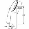 GROHE Vitalio Start 110 handdouche chroom 3 standen