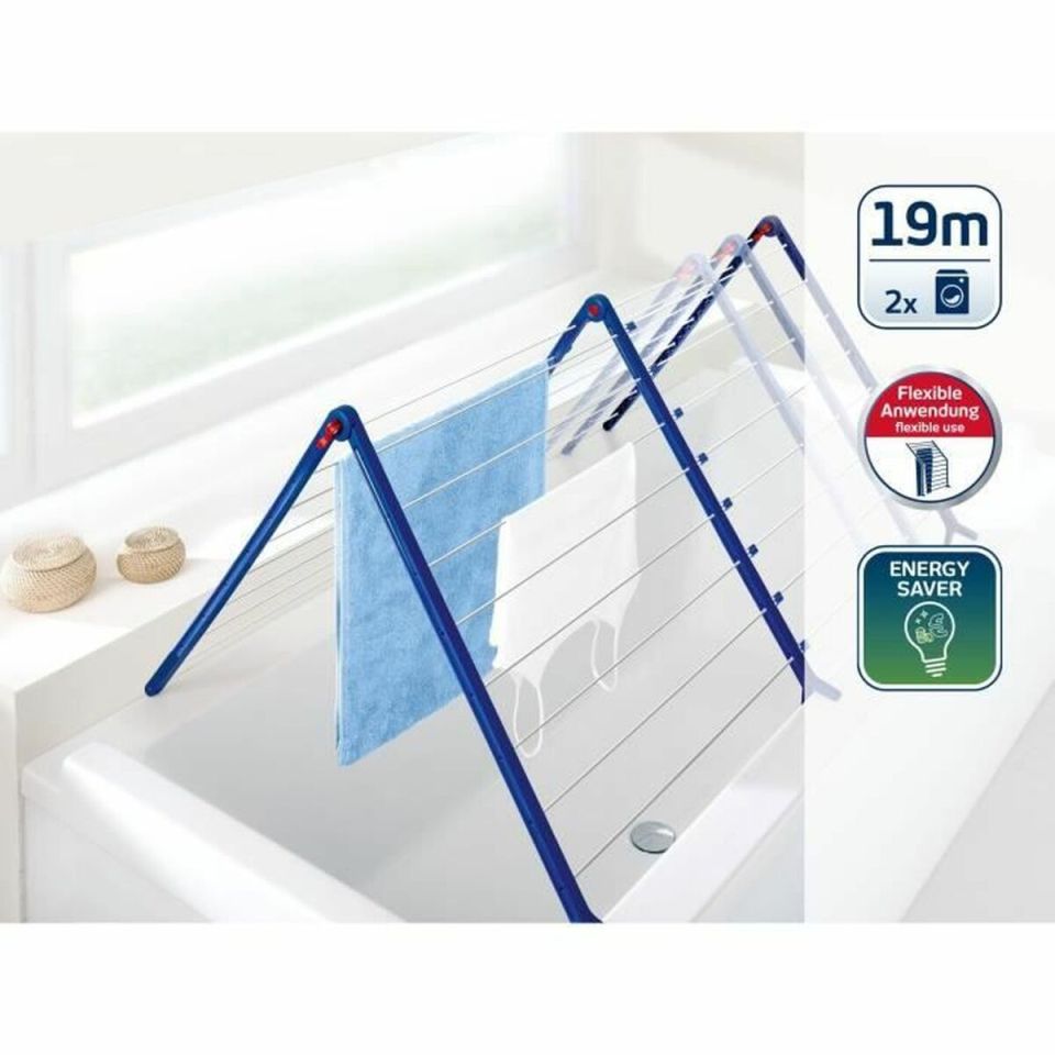 Leifheit Pegasus V Badkuipdroogrek 133 x 66,5 cm Blauw/Wit