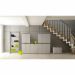 Plastiken Space Saver opbergkist 190L beige met wielen