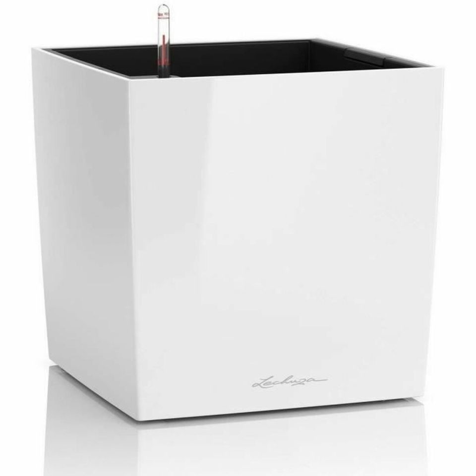 Lechuza Cube Premium 40 zelfwaterende plantenbak wit