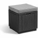 Allibert by KETER Cube hocker with cushion graphite