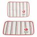 Kinvara Bon Appetit placemat wit/rood 33×48 cm set 12 stuks