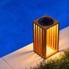 Lumisky CHENNAI solar lantern made of teak 30 cm