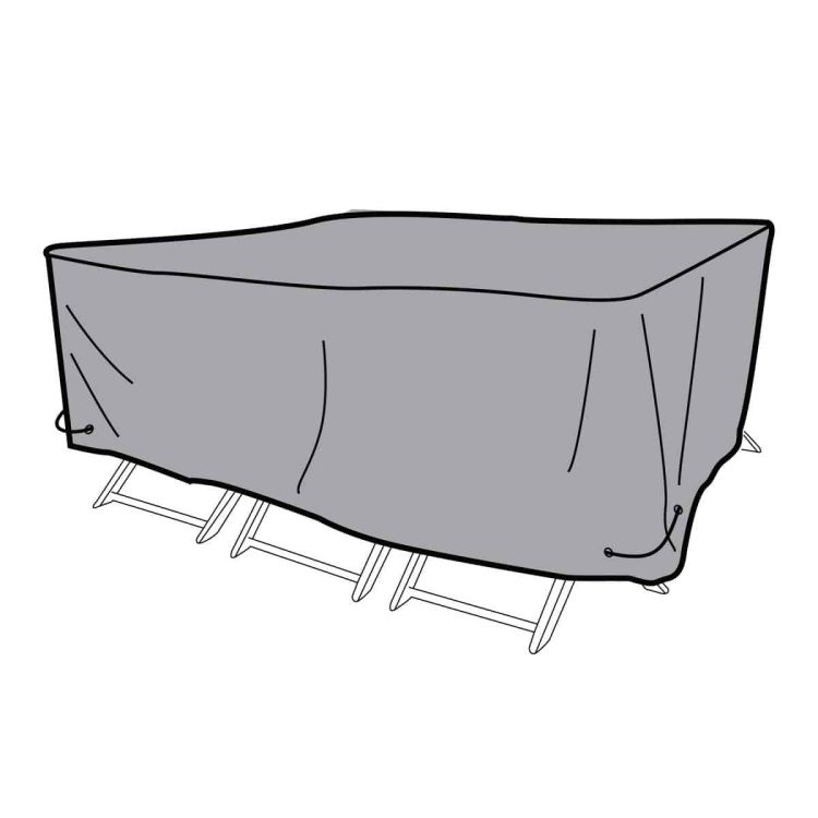 DKD Home Decor table protector cover black/dark gray 200 x 130 x 60 cm