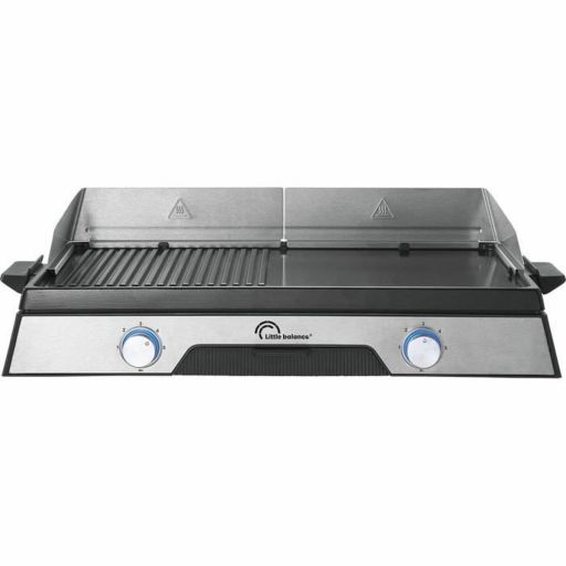 Little Balance 8735 plancha with grill zone 2200W black Grill Little Balance LB8735 2200 W | Huisbest.nl