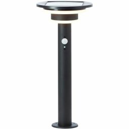 Brilliant Garvina G40406/06 solar LED sokkellamp zwart met bewegingssensor IP44 45 cm