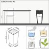 Lechuza CUBICO Color 40 Planter, Sand Brown, 31L