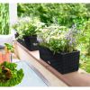 Lechuza Balconera Cottage 50 balkonbak zwart 8L