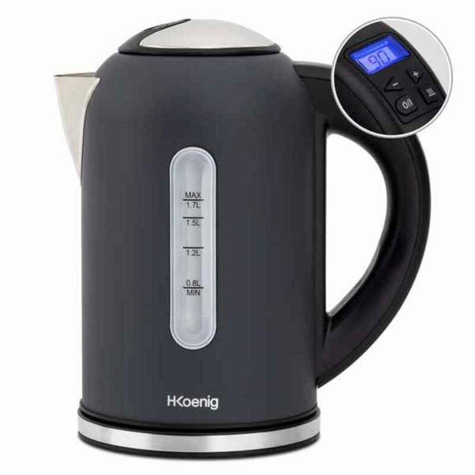 H.Koenig BOE52 waterkoker 1,7L 2200W zwart/RVS