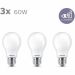 Philips LED filamentlamp mat E27 7W 806lm warmwit 3-pack