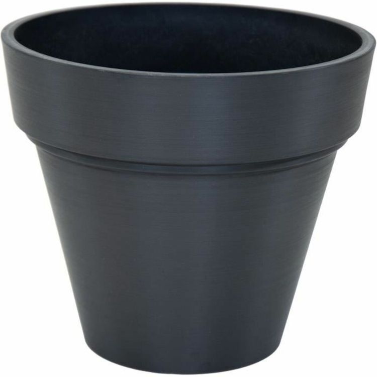 Bloempot Mega Collections Ecostone Planter Zwart noir Plastic Gerecycled 35 cm 38 x 38 x 68 cm 35 x 30 cm | Huisbest.nl