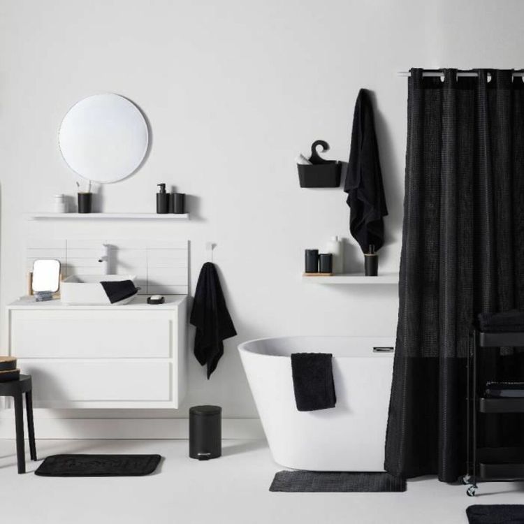Badset TODAY HOY Zwart Plastic Modern (6 Stuks)