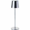 Brilliant Xaana G40939/68 rechargeable LED table lamp nickel/aluminum IP44 37 cm