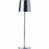 Brilliant Xaana G40939/68 rechargeable LED table lamp nickel/aluminum IP44 37 cm