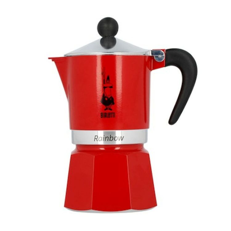 Italian Coffee Pot Bialetti Rainbow rouge 6 Cups Aluminum | Huisbest.nl