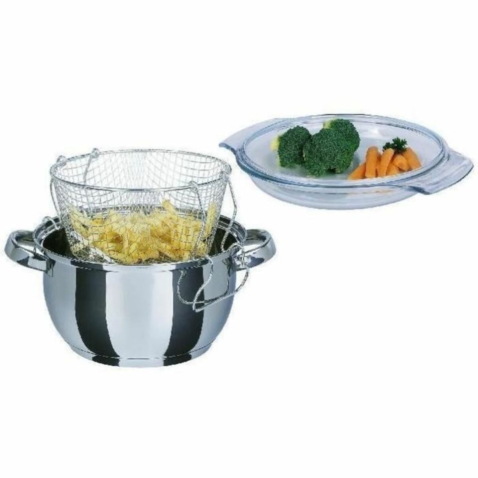 GSW 488204 frituurpan met inzetstuk en glazen deksel 22 cm